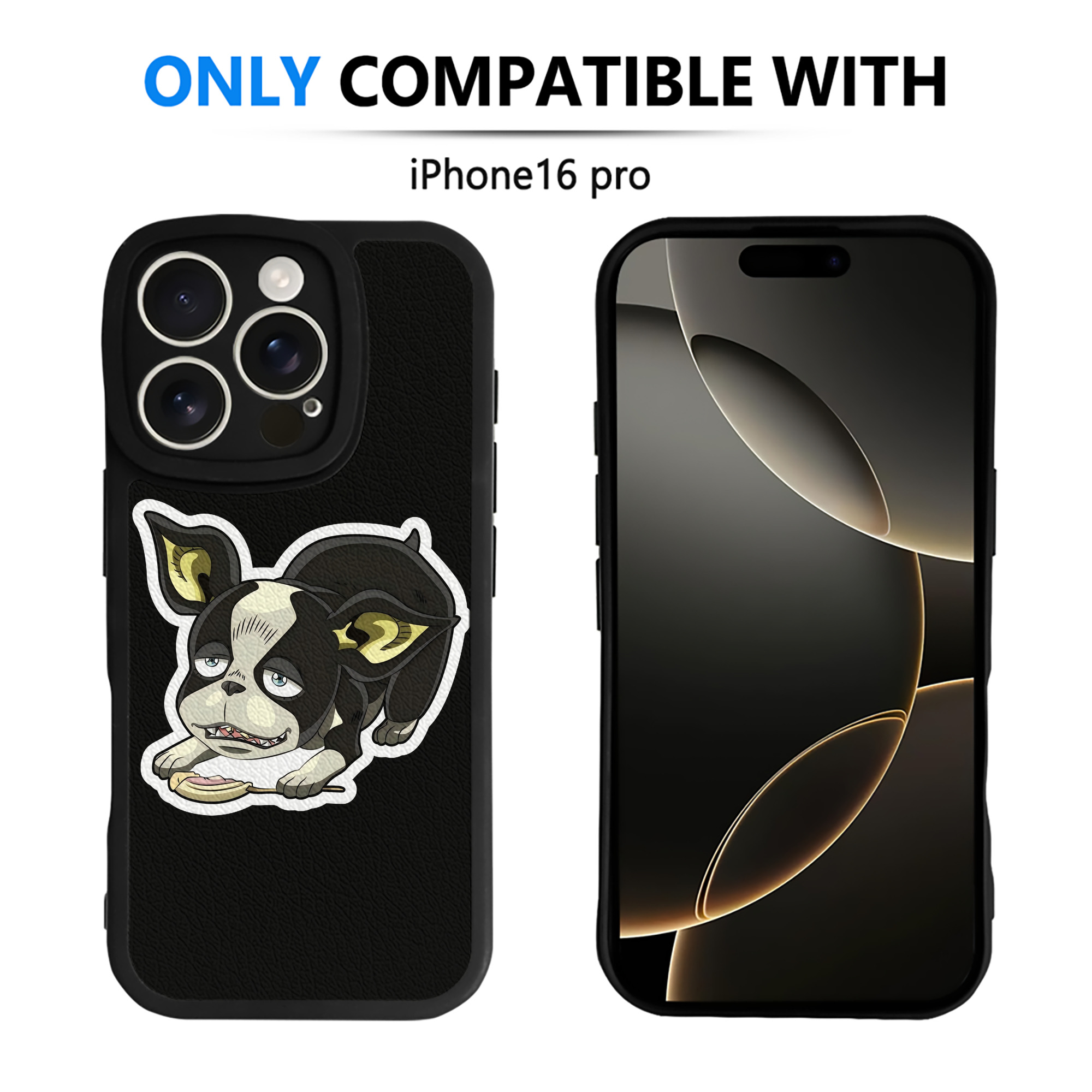 （画像用） ジョジョの奇妙な冒険 イギー JoJo's Bizarre Adventure Iggy 【iPhone 16シリーズ対応】シリコンスマホケース（レザー調） 材質：シリコン